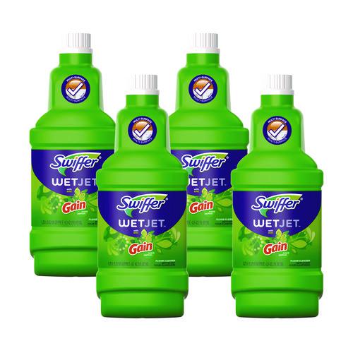 WetJet System Cleaning-Solution Refill, Original Scent, 1.25 L Bottle, 4/Carton. Picture 1
