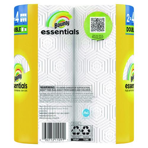 Essentials Select-A-Size Kitchen Roll Paper Towels, 2-Ply, White, 108 Sheets/Roll, 2/Pack, 8 Packs/Carton. Picture 4