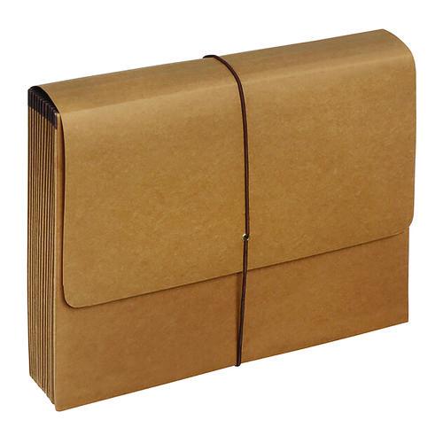 Kraft Indexed Expanding File, 12 Sections, Elastic Cord Closure, 1/12-Cut Tabs, Letter Size, Brown. Picture 3