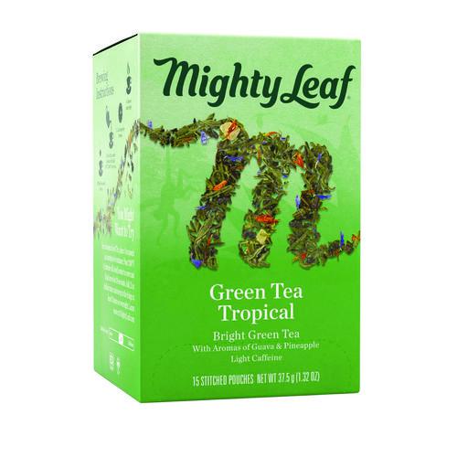 Whole Leaf Tea Pouches, Green Tea Tropical, 15/Box. Picture 2