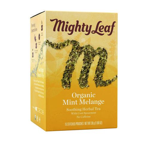 Whole Leaf Tea Pouches, Organic Mint Melange, 15/Box. Picture 1