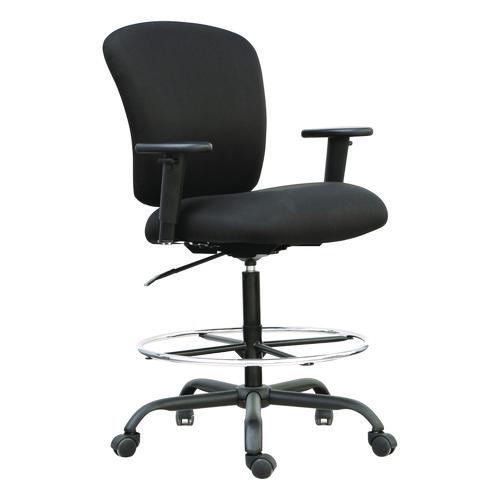 Alera Mota Series Big and Tall Chair, Supports Up to 450 lb, 19.68" to 23.22" Seat Height, Black. Picture 11
