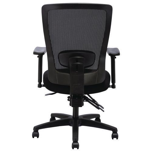 Alera Envy Series Mesh Mid-Back Multifunction Chair, Supports Up to 250 lb, 17" to 21.5" Seat Height, Black. Picture 10