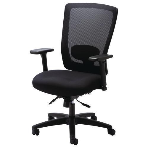 Alera Envy Series Mesh Mid-Back Multifunction Chair, Supports Up to 250 lb, 17" to 21.5" Seat Height, Black. Picture 11