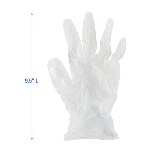 Exam Vinyl Gloves, Clear, Small, 3 3/5 mil, 100/Box, 10 Boxes/Carton. Picture 4