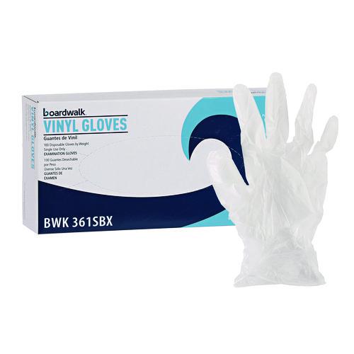 Exam Vinyl Gloves, Clear, Small, 3 3/5 mil, 100/Box, 10 Boxes/Carton. Picture 1