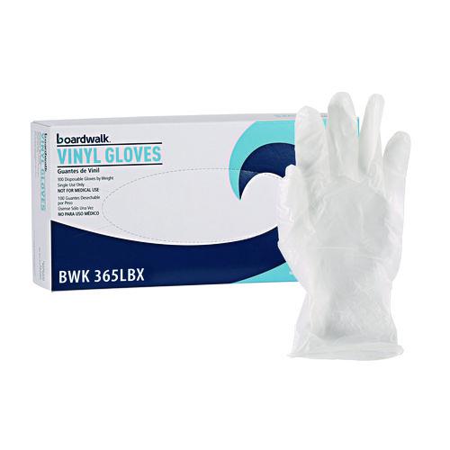 General Purpose Vinyl Gloves, Powder/Latex-Free, 2.6 mil, Large, Clear, 100/Box, 10 Boxes/Carton. Picture 2