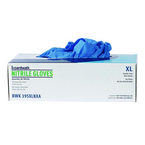 Disposable General-Purpose Powder-Free Nitrile Gloves, X-Large, Blue, 5 mil, 1,000/Carton. Picture 11