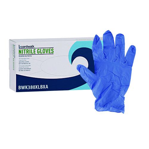 Disposable General-Purpose Nitrile Gloves, X-Large, Blue, 4 mil, 1,000/Carton. Picture 2