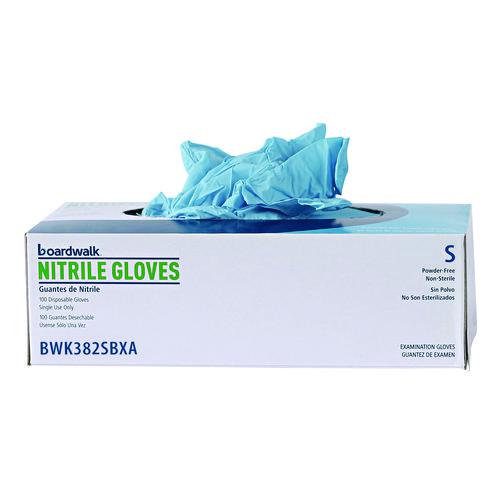 Disposable Examination Nitrile Gloves, Small, Blue, 5 mil, 1,000/Carton. Picture 10