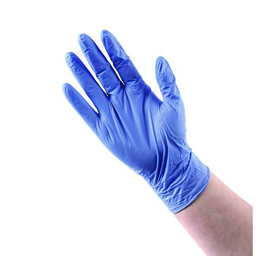 Disposable General-Purpose Nitrile Gloves, X-Large, Blue, 4 mil, 1,000/Carton. Picture 9