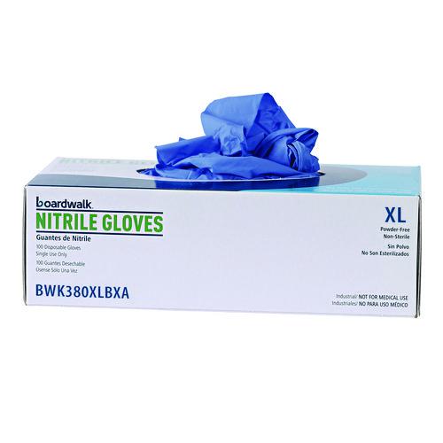 Disposable General-Purpose Nitrile Gloves, X-Large, Blue, 4 mil, 1,000/Carton. Picture 10