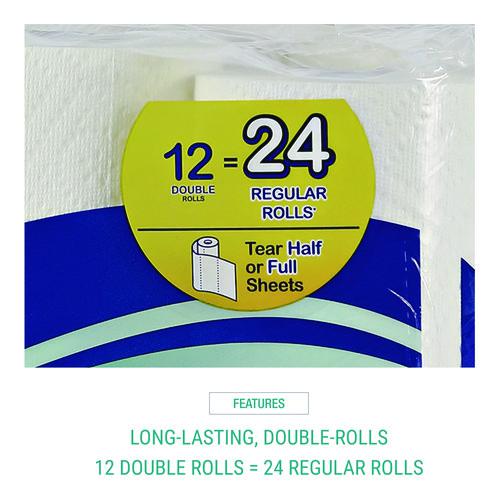 Premium Kitchen Roll Towels, 2-Ply, 11 x 6, White, 110/Roll, 12 Rolls/Carton. Picture 5