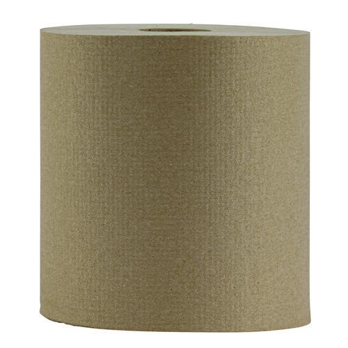 Hardwound Paper Towels, Nonperforated, 1-Ply, 8" x 800 ft, Natural, 6 Rolls/Carton. Picture 1