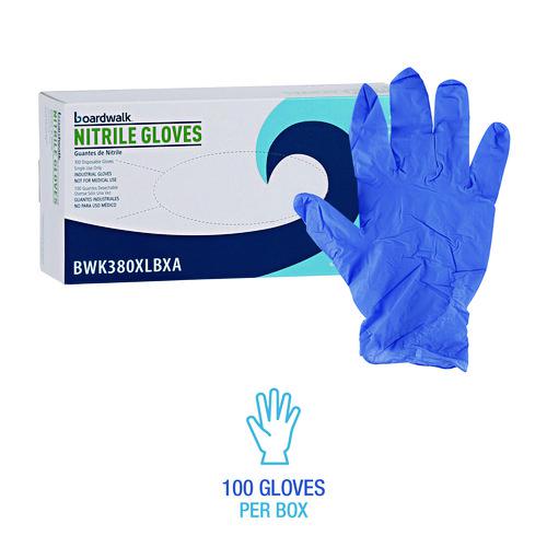 Disposable General-Purpose Nitrile Gloves, X-Large, Blue, 4 mil, 1,000/Carton. Picture 5