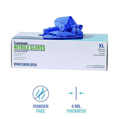 Disposable General-Purpose Nitrile Gloves, X-Large, Blue, 4 mil, 1,000/Carton. Picture 6