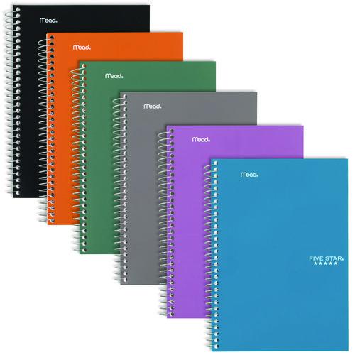Wirebound Notebook, 2-Subject, Medium/College Rule, Randomly Assorted Cover Color, (80) 9.6 x 6 Sheets. Picture 1