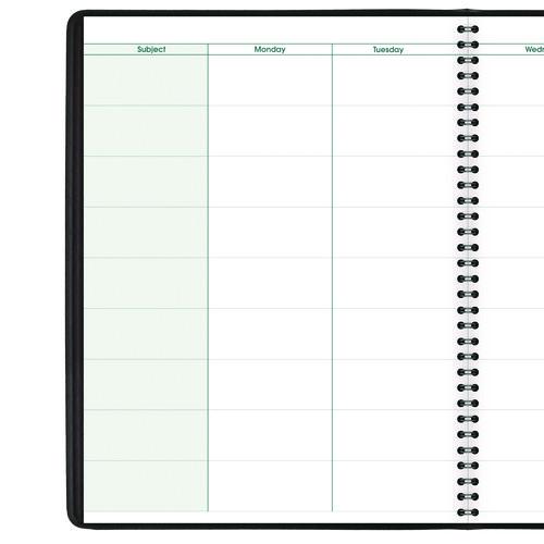 Undated Teacher's Planner, Weekly, Two-Page Spread (Nine Classes), 10.88 x 8.25, Black Cover. Picture 4