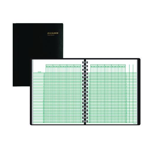 Undated Class Record Book, Nine to 10 Week Term: Two-Page Spread (35 Students), 10.88 x 8.25, Black Cover. Picture 2