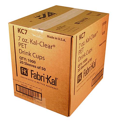 Kal-Clear PET Cold Drink Cups, 7 oz, Clear, 1,000/Carton. Picture 2