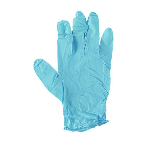 Disposable Examination Nitrile Gloves, Medium, Blue, 5 mil, 100/Box. Picture 2