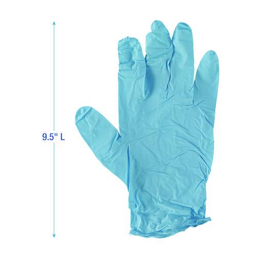 Disposable Examination Nitrile Gloves, Medium, Blue, 5 mil, 100/Box. Picture 4