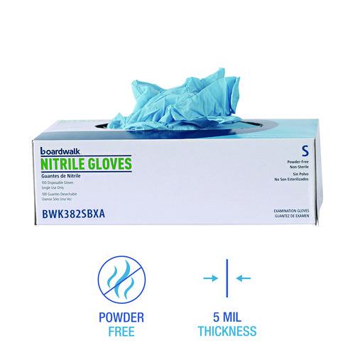 Disposable Examination Nitrile Gloves, Small, Blue, 5 mil, 1,000/Carton. Picture 6