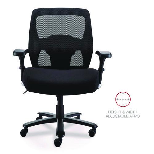 Alera Faseny Series Big and Tall Manager Chair, Supports Up to 400 lbs, 17.48" to 21.73" Seat Height, Black Seat/Back/Base. Picture 6