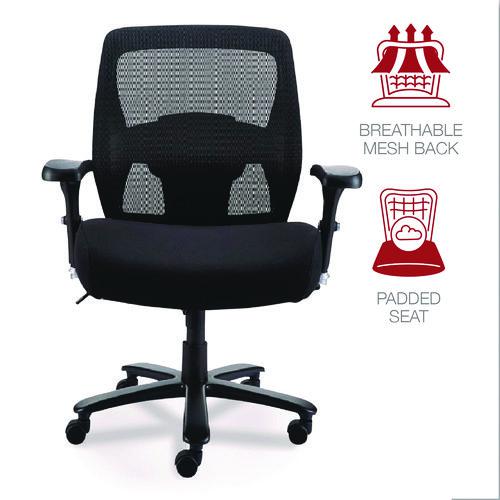 Alera Faseny Series Big and Tall Manager Chair, Supports Up to 400 lbs, 17.48" to 21.73" Seat Height, Black Seat/Back/Base. Picture 8