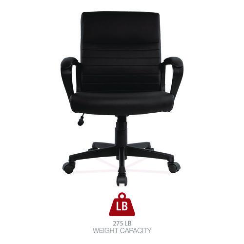 Alera Breich Series Manager Chair, Supports Up to 275 lbs, 16.73" to 20.39" Seat Height, Black Seat/Back, Black Base. Picture 8