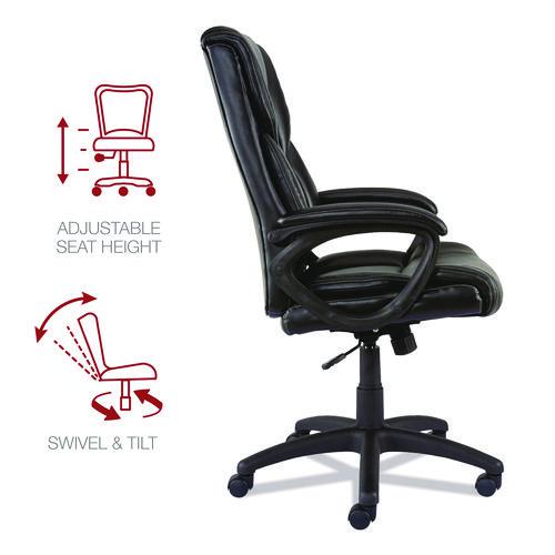 Alera Brosna Series Mid-Back Task Chair, Supports Up to 250 lb, 18.15" to 21.77 Seat Height, Black Seat/Back, Black Base. Picture 5