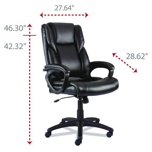 Alera Brosna Series Mid-Back Task Chair, Supports Up to 250 lb, 18.15" to 21.77 Seat Height, Black Seat/Back, Black Base. Picture 6
