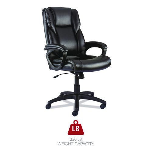 Alera Brosna Series Mid-Back Task Chair, Supports Up to 250 lb, 18.15" to 21.77 Seat Height, Black Seat/Back, Black Base. Picture 7