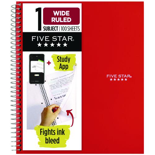 Wirebound Notebook, 1-Subject, Wide/Legal Rule, Randomly Assorted Cover Color, (100) 10.5 x 9.18 Sheets. Picture 6