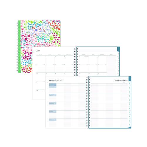 Ditsy Dapple Light CYO Cover Weekly/Monthly Lesson Planner, 2024-2025, Nine Classes, Multicolor Cover, (144) 11 x 8.5 Pages. Picture 1