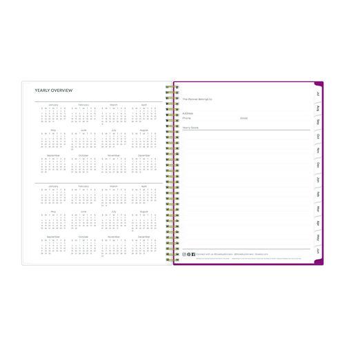 Mahalo Academic Year Create-Your-Own Cover Weekly/Monthly Planner, Floral Artwork, 11 x 8.5, 12-Month (July-June): 2024-2025. Picture 5