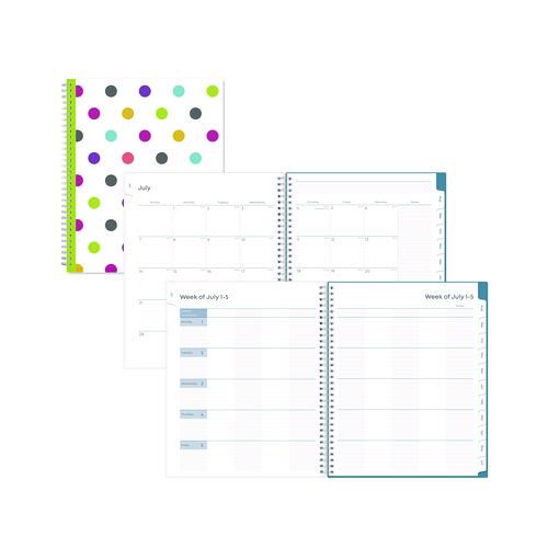 Teacher Dots CYO Cover Weekly/Monthly Lesson Planner, 2024 to 2025, Nine Classes, Multicolor Cover, (144) 11 x 8.5 Pages. Picture 1