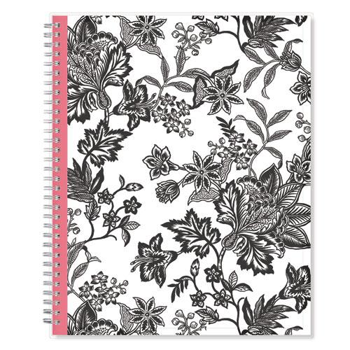 Analeis Create-Your-Own Cover Weekly/Monthly Planner, Floral, 11 x 8.5, White/Black/Coral, 12-Month (July to June): 2024-2025. Picture 2