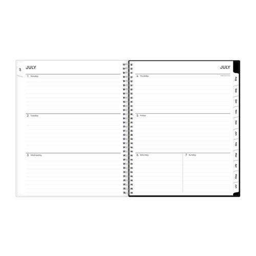 Analeis Create-Your-Own Cover Weekly/Monthly Planner, Floral, 11 x 8.5, White/Black/Coral, 12-Month (July to June): 2024-2025. Picture 3