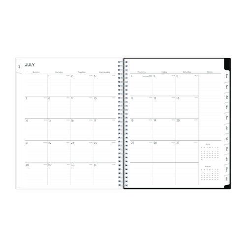 Analeis Create-Your-Own Cover Weekly/Monthly Planner, Floral, 11 x 8.5, White/Black/Coral, 12-Month (July to June): 2024-2025. Picture 4
