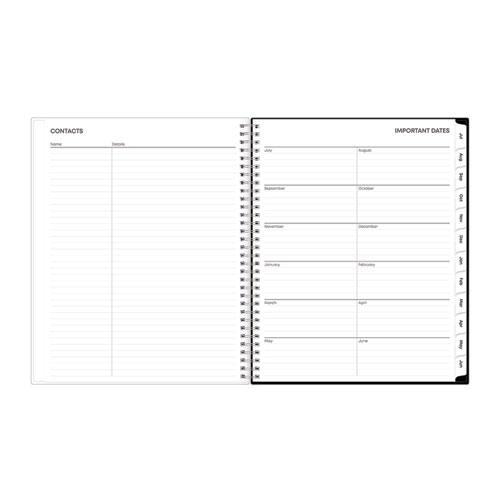 Analeis Create-Your-Own Cover Weekly/Monthly Planner, Floral, 11 x 8.5, White/Black/Coral, 12-Month (July to June): 2024-2025. Picture 6