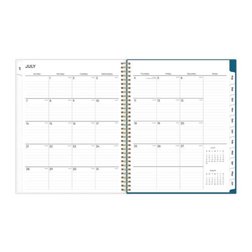 Bakah Blue Academic Year Weekly/Monthly Planner, Floral Artwork, 11 x 8.5, Blue/White Cover, 12-Month (July-June): 2024-2025. Picture 4