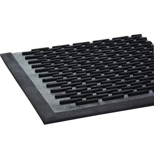 Crown-Tred Indoor/Outdoor Scraper Mat, Rubber, 35.5 x 59.5, Black. Picture 3