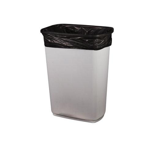 High-Density Waste Can Liners, 16 gal, 8 mic, 24" x 33", Black, 50 Bags/Roll, 20 Rolls/Carton. Picture 3