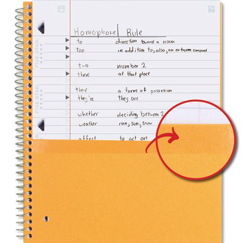 Wirebound Notebook, 1-Subject, Wide/Legal Rule, Black Cover, (100) 10. x 8.63 Sheets. Picture 4