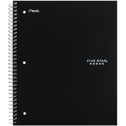Wirebound Notebook, 1-Subject, Wide/Legal Rule, Black Cover, (100) 10. x 8.63 Sheets. Picture 6