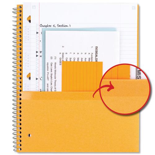 Wirebound Notebook, 3-Subject, Medium/College Rule, Assorted Cover Colors, (150) 11 x 9.13 Sheets, 6/Pack. Picture 4