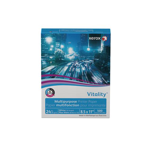 Vitality Multipurpose Print Paper, 92 Bright, 24 lb Bond Weight, 8.5 x 11, White, 500/Ream. Picture 3