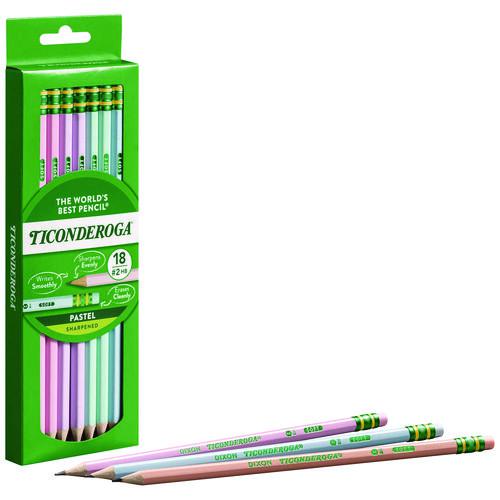 Pre-Sharpened Pencil, 2.2 mm, HB (#2), Black Lead, Pastel Assorted Barrel, 18/Pack. Picture 3