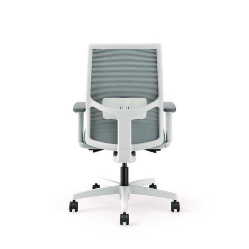 Ignition 2.0 4-Way Stretch Mid-Back Mesh Task Chair, 17" to 21" Seat Height, Basalt Seat, Fog Back, Designer White Base. Picture 6